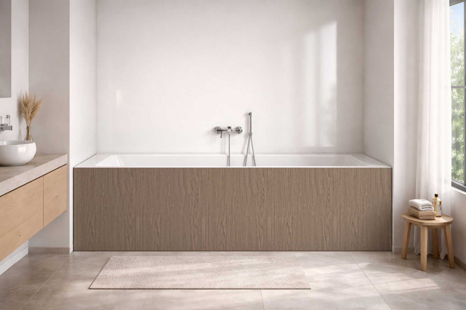 Badewannenverkleidung Holzoptik
