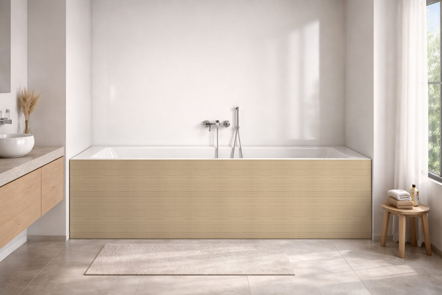 Badewannenverkleidung Holzoptik