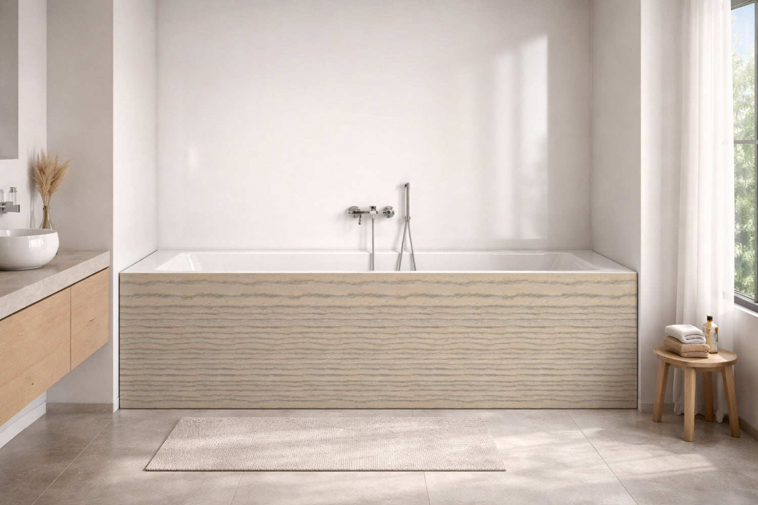 Badewannenverkleidung Holzoptik