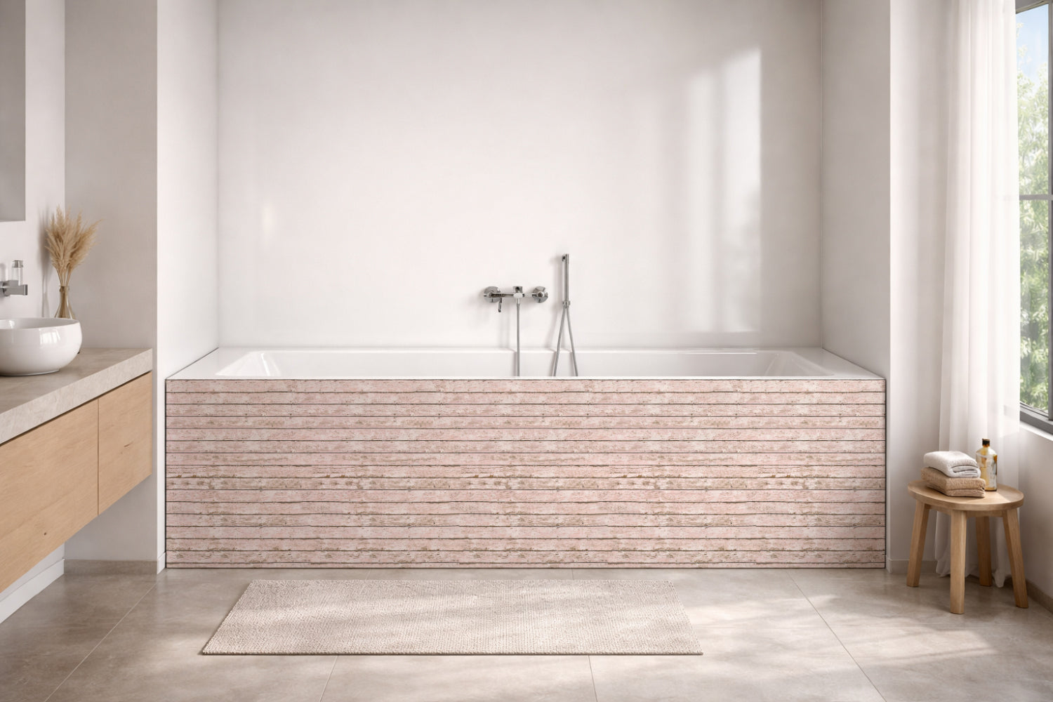 Badewannenverkleidung Holzoptik