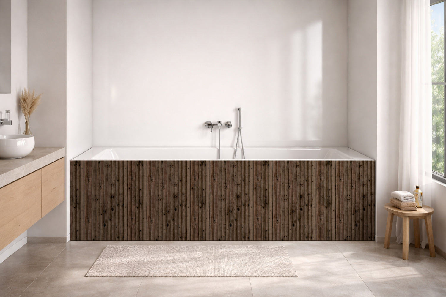 Badewannenverkleidung Holzoptik