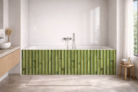 Badrückwand Holzoptik