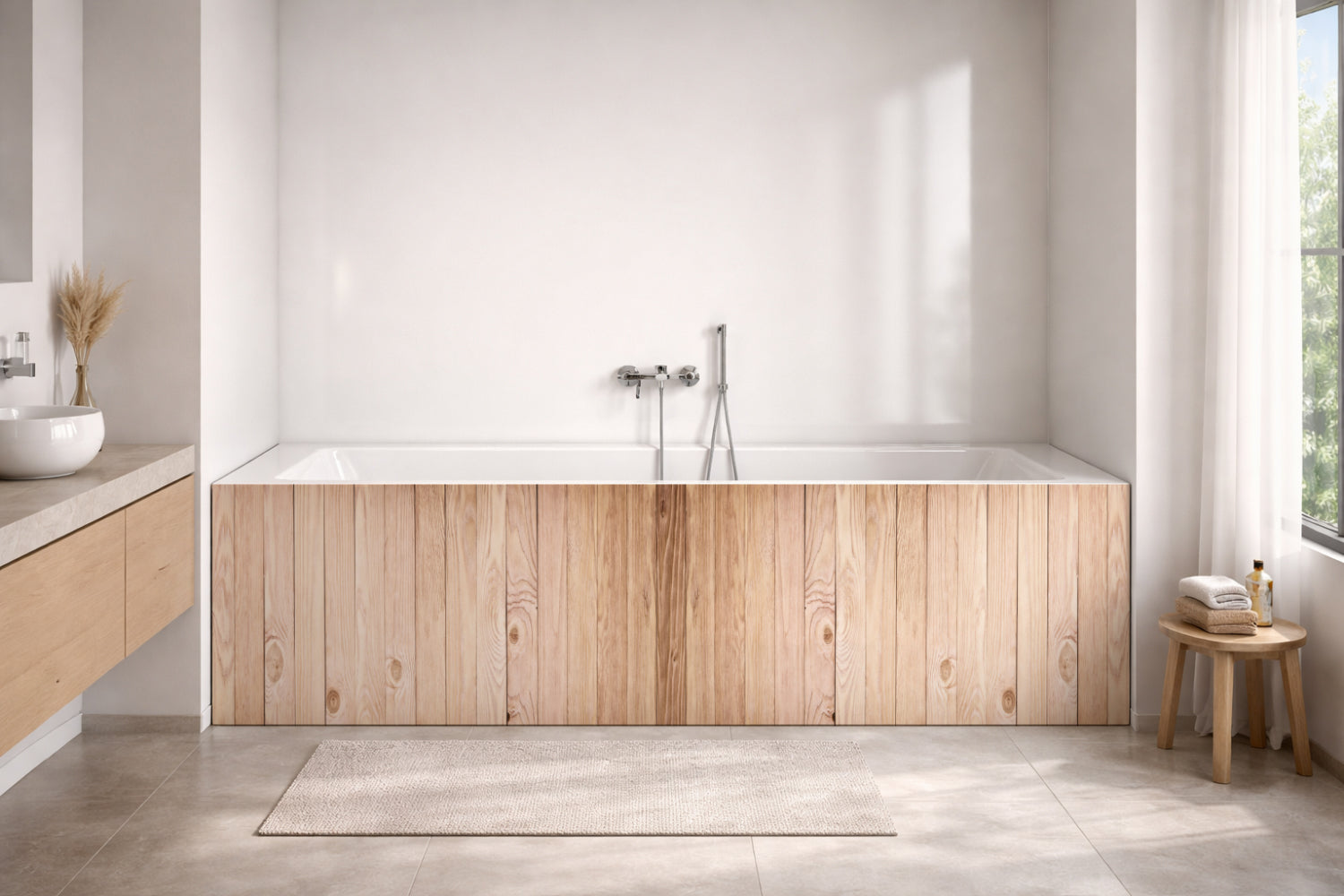 Badewannenverkleidung Holzoptik