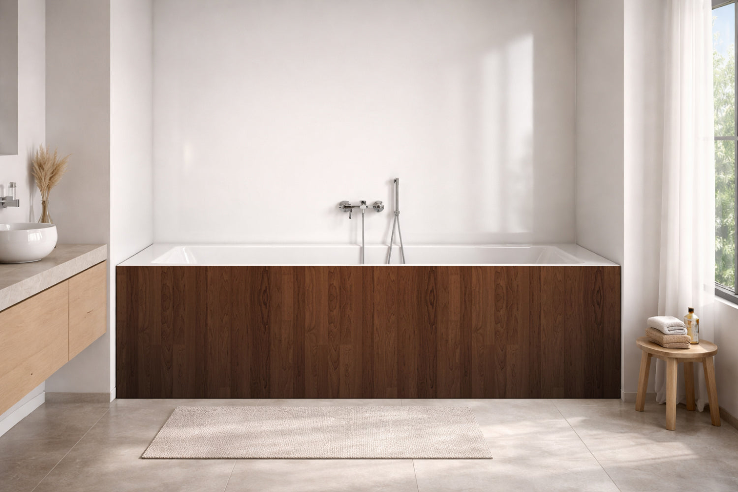 Badewannenverkleidung Holzoptik