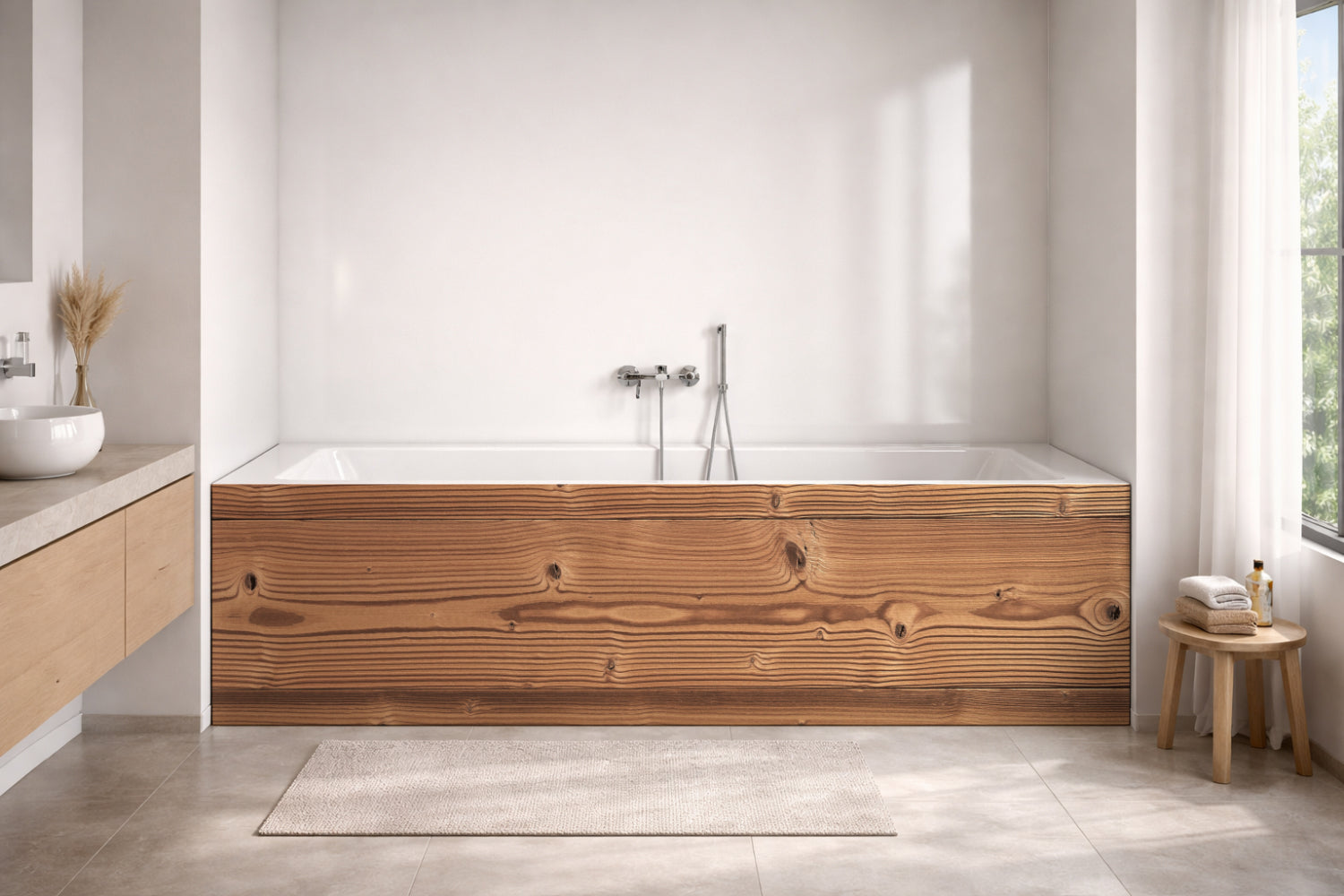 Badewannenverkleidung Holzoptik