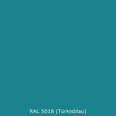 Toilettenrückwand Einfarbig RAL 5018 Türkisblau