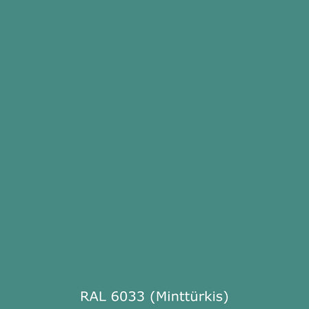 Toilettenrückwand Einfarbig RAL 6033 Minttürkis