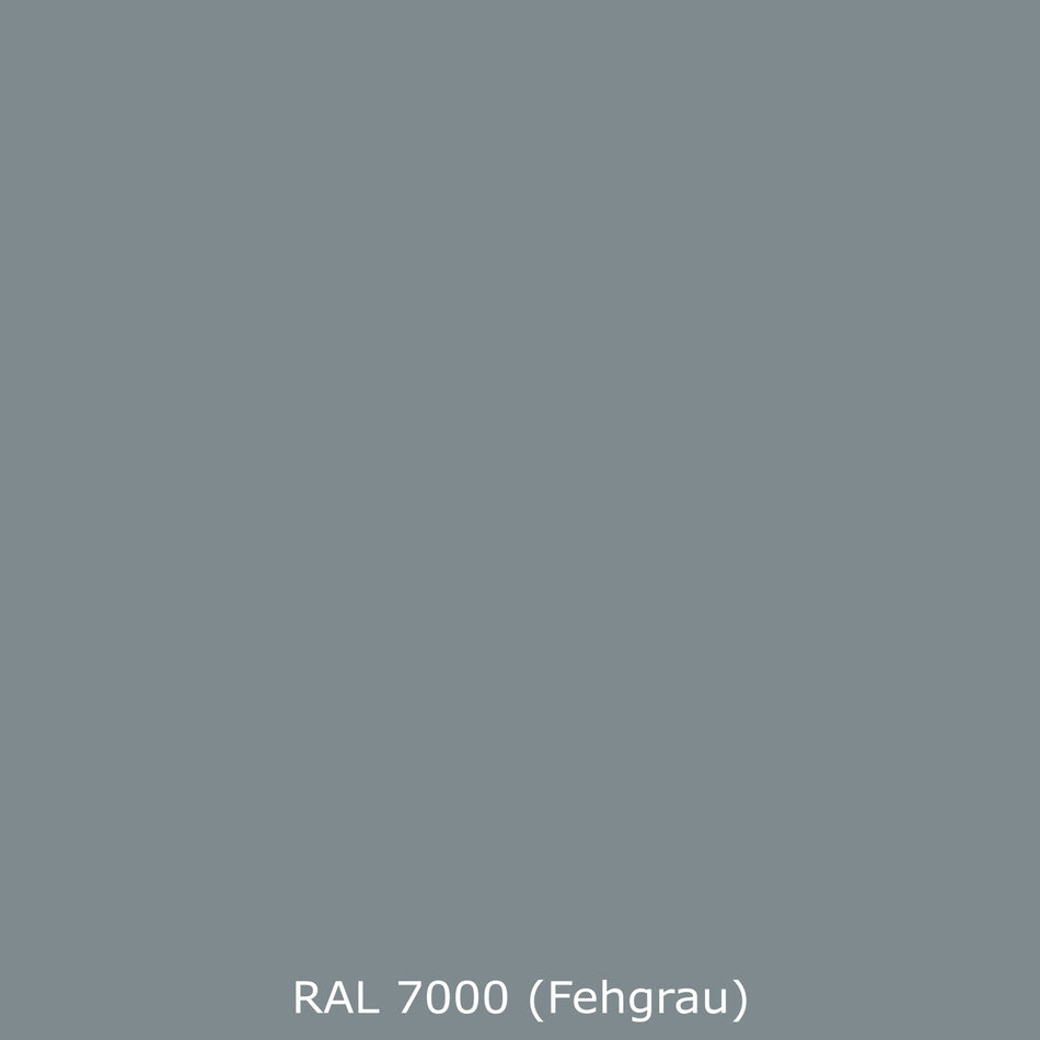 Toilettenrückwand Einfarbig RAL 7000 Fehgrau