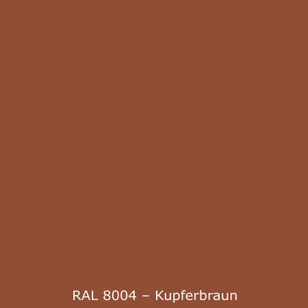 Toilettenrückwand Einfarbig RAL 8004 Kupferbraun