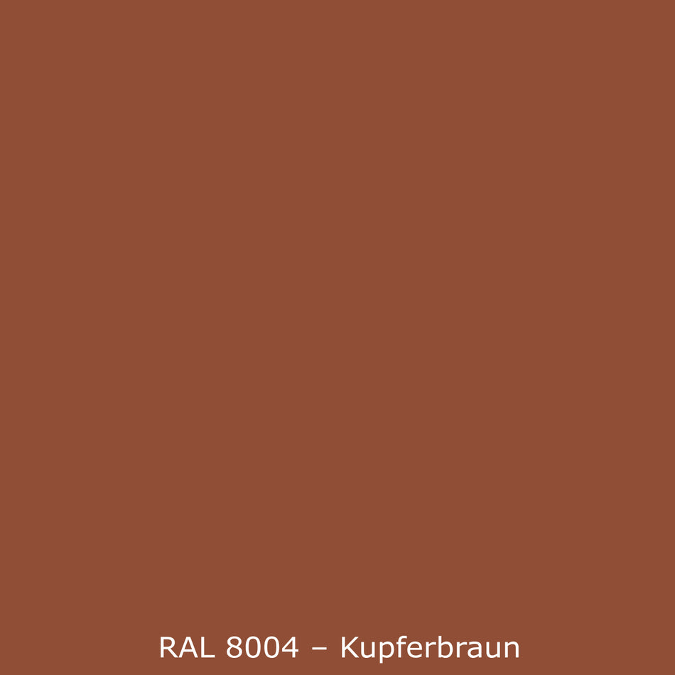 Toilettenrückwand Einfarbig RAL 8004 Kupferbraun