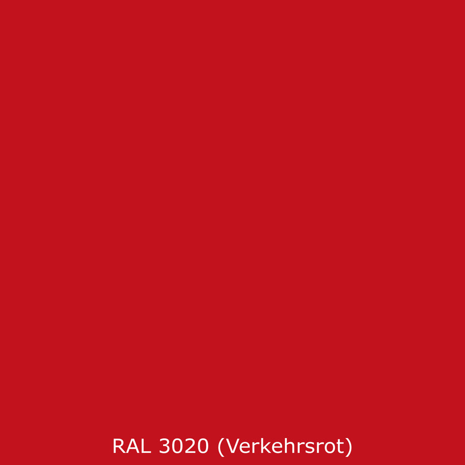 Toilettenrückwand Einfarbig RAL 3020 Verkehrsrot