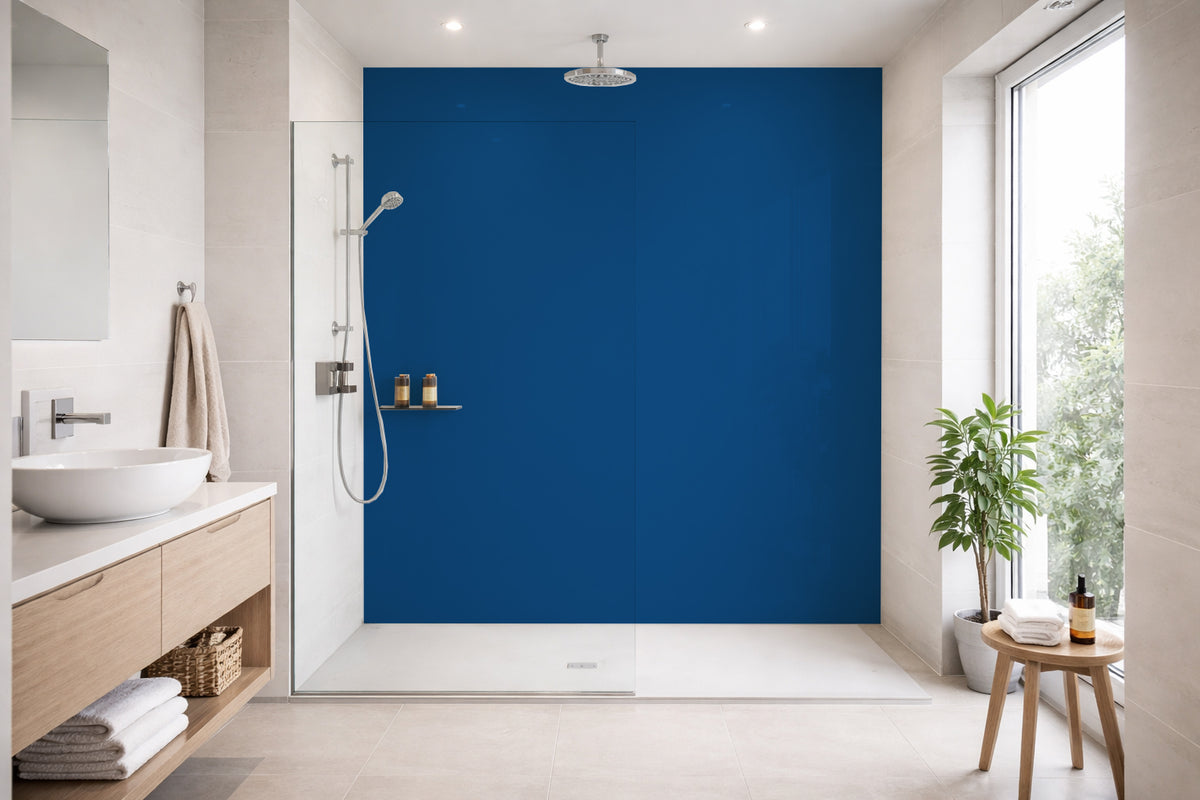 Toilettenrückwand Einfarbig RAL 5019 Capriblau