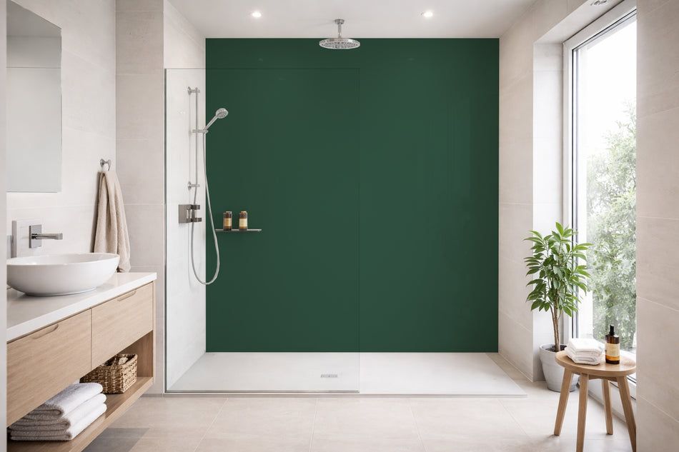 Toilettenrückwand Einfarbig RAL 6028 Kieferngrün