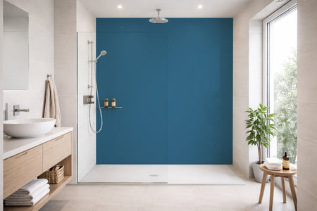 Toilettenrückwand Einfarbig RAL 5007 Brillantblau