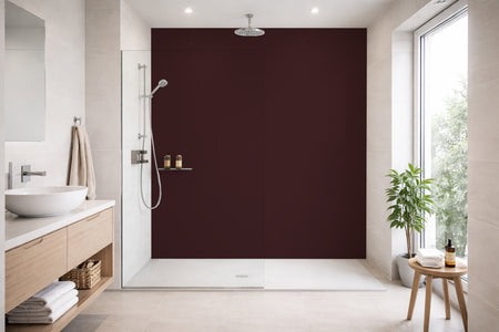 Toilettenrückwand Einfarbig RAL 3007 Schwarzrot