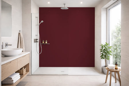 Toilettenrückwand Einfarbig RAL 3005 Weinrot