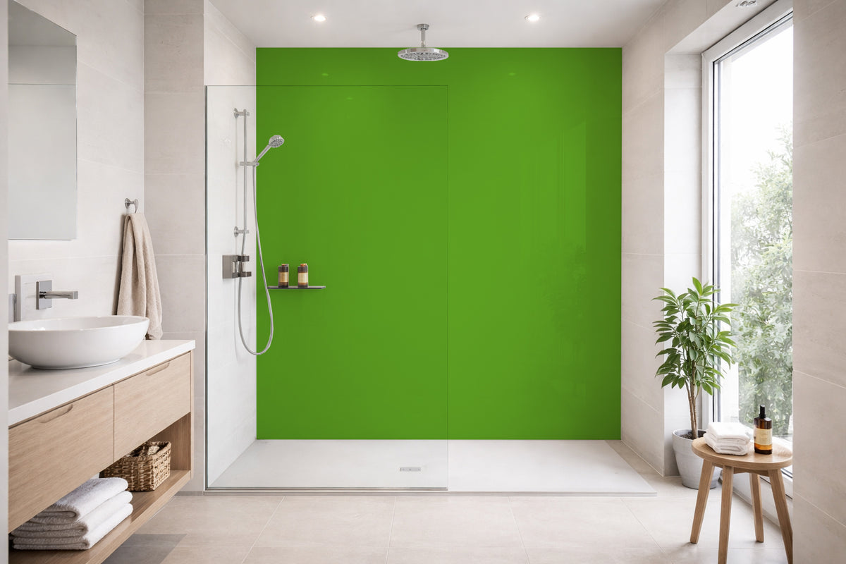 Toilettenrückwand Einfarbig RAL 6017 Maigrün