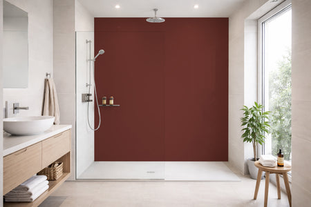 Toilettenrückwand Einfarbig RAL 3009 Oxidrot