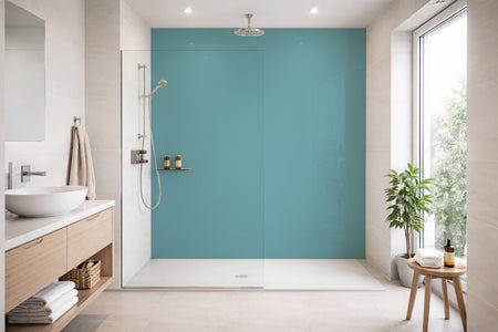Toilettenrückwand Einfarbig RAL 6034 Pastelltürkis