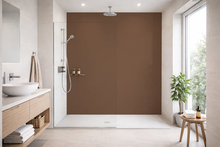 Toilettenrückwand Einfarbig RAL 8002 Signalbraun