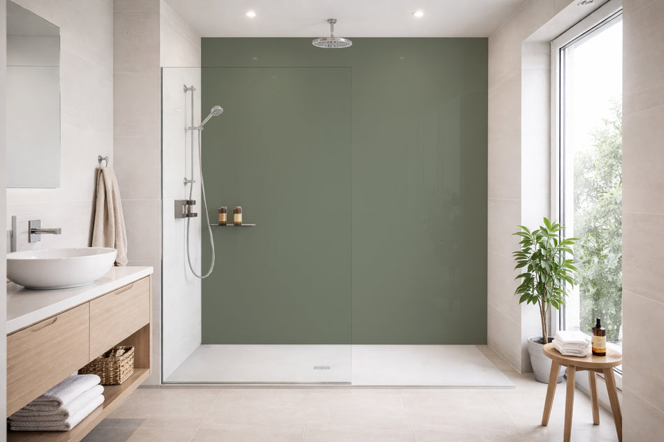 Toilettenrückwand Einfarbig RAL 7033 Zementgrau