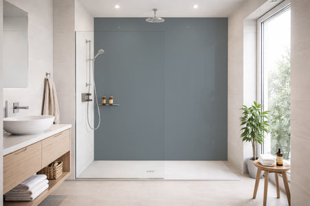 Toilettenrückwand Einfarbig RAL 7000 Fehgrau
