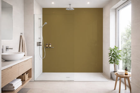 Toilettenrückwand Einfarbig RAL 1036 Perlgold