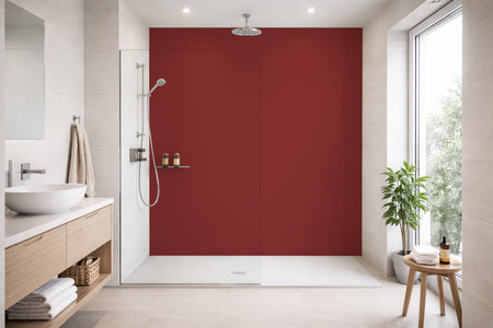 Toilettenrückwand Einfarbig RAL 3011 Braunrot