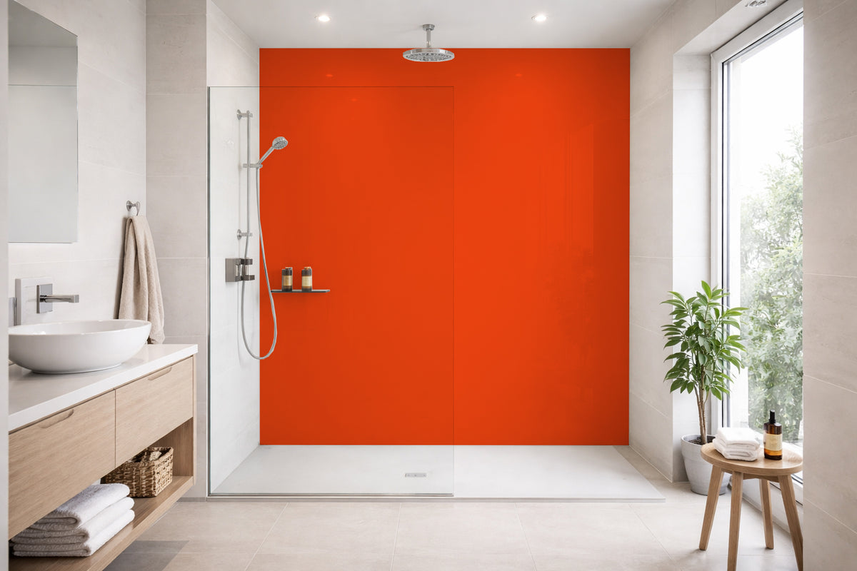 Toilettenrückwand Einfarbig RAL 2004 Reinorange