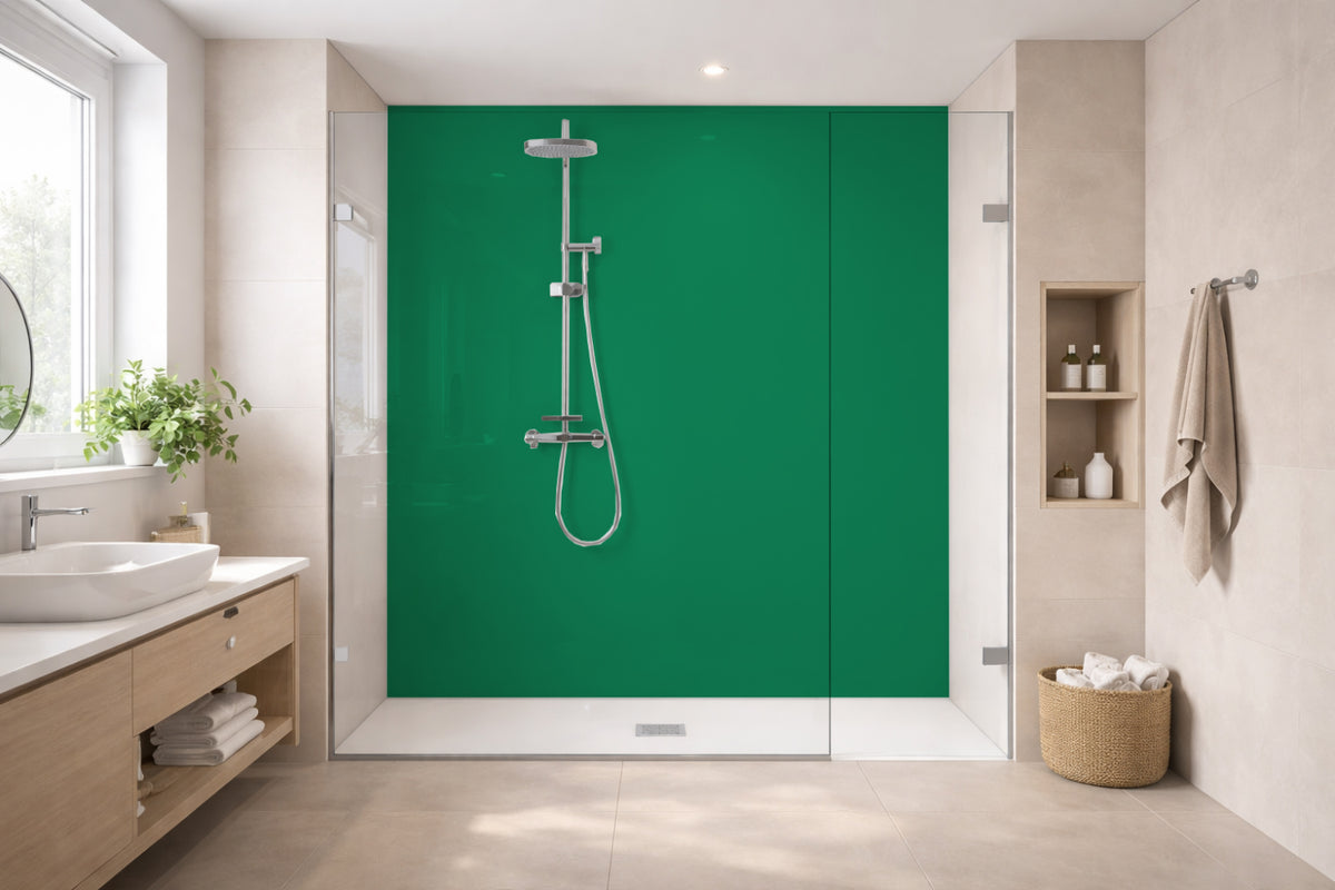 Toilettenrückwand Einfarbig RAL 6032 Signalgrün