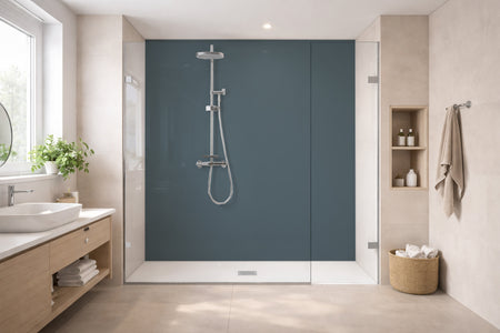 Toilettenrückwand Einfarbig RAL 7031 Blaugrau
