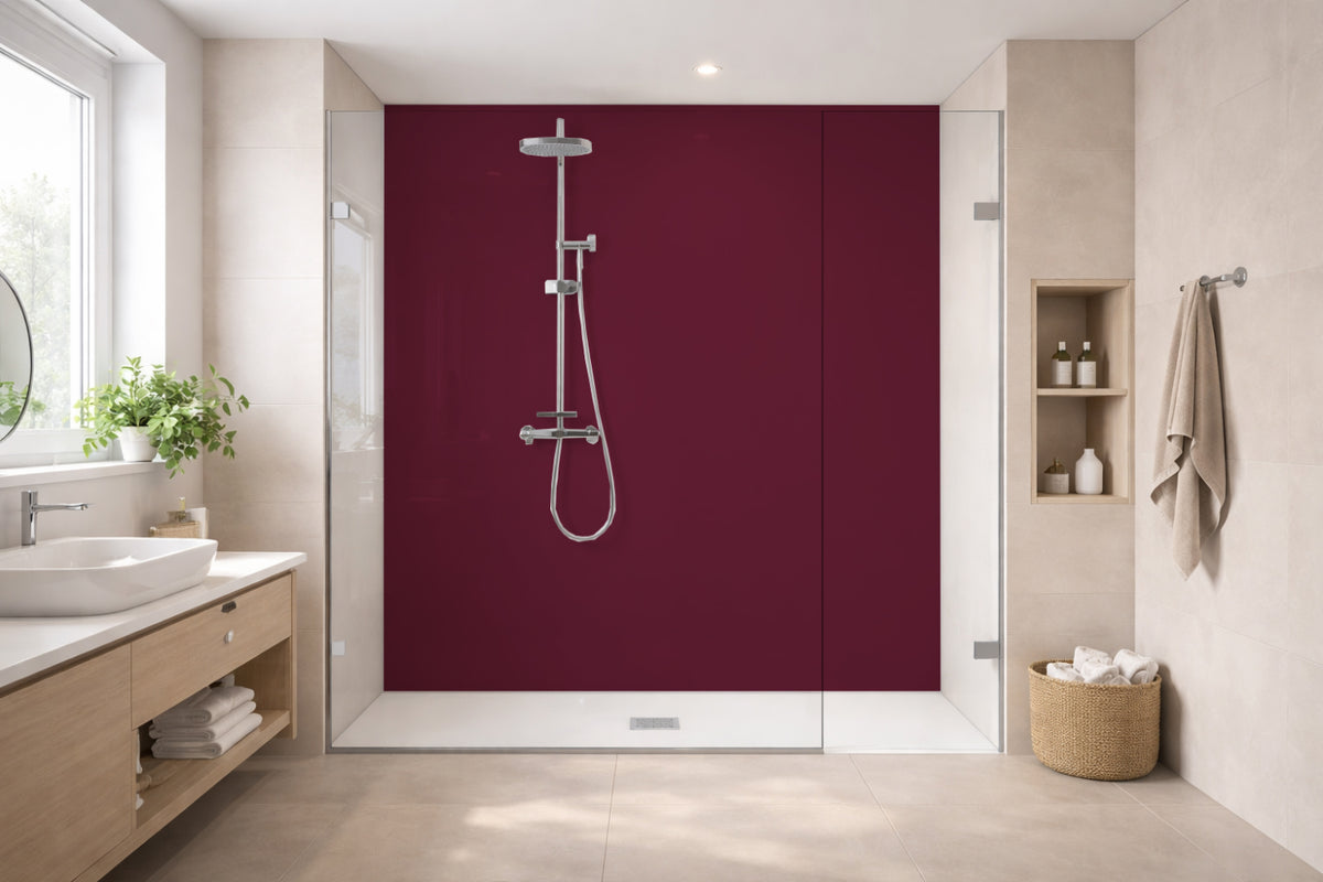 Toilettenrückwand Einfarbig RAL 4004 Bordeauxviolett