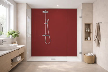 Toilettenrückwand Einfarbig RAL 3011 Braunrot