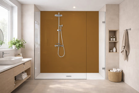 Toilettenrückwand Einfarbig RAL 8001 Ockerbraun