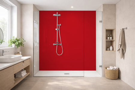 Toilettenrückwand Einfarbig RAL 3020 Verkehrsrot