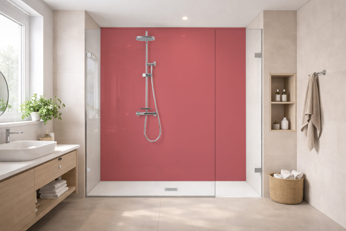 Toilettenrückwand Einfarbig RAL 3017 Rose
