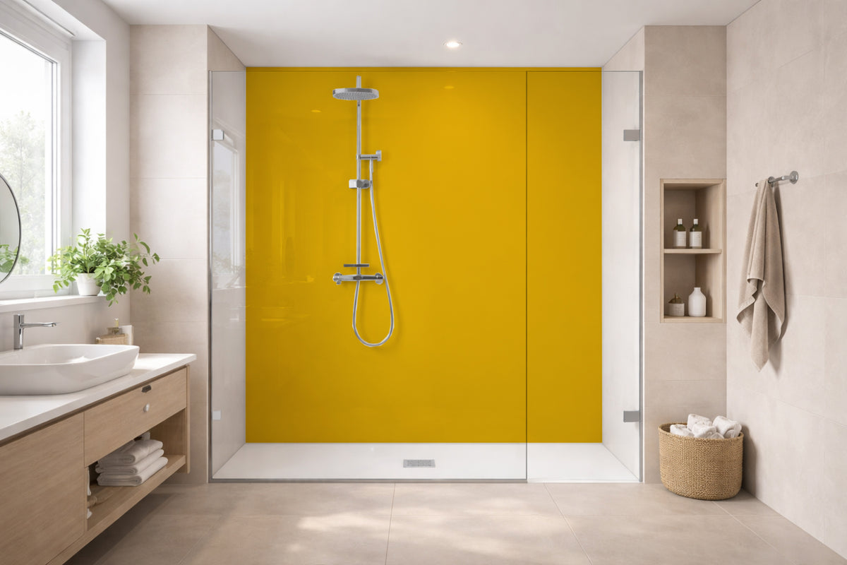 Toilettenrückwand Einfarbig RAL 1004 Goldgelb