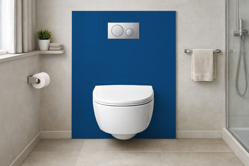 Toilettenrückwand Einfarbig RAL 5019 Capriblau