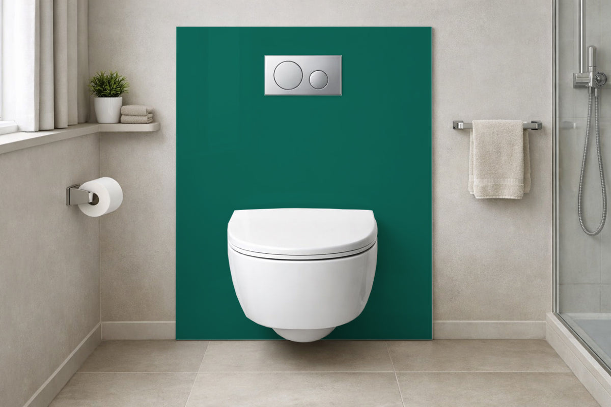 Toilettenrückwand Einfarbig RAL 6036 Perlopalgrün