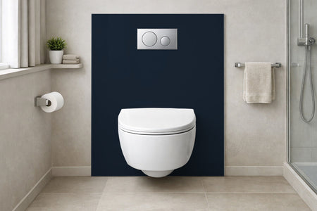 Toilettenrückwand Einfarbig RAL 5011 Stahlblau