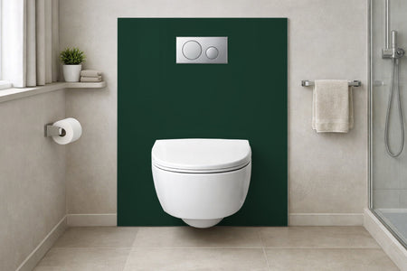 Toilettenrückwand Einfarbig RAL 6035 Perltannengrün