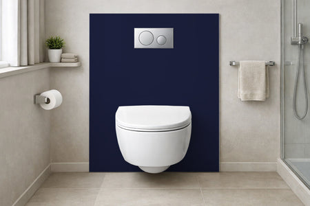 Toilettenrückwand Einfarbig RAL 5013 Kobaltblau