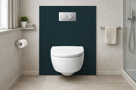 Toilettenrückwand Einfarbig RAL 5001 Grünblau