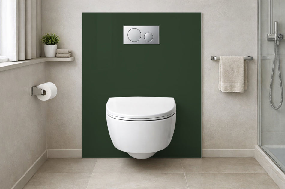 Toilettenrückwand Einfarbig RAL 6020 Chromoxidgrün