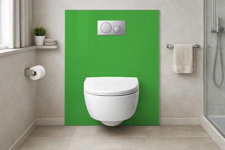 Toilettenrückwand Einfarbig RAL 6018 Gelbgrün