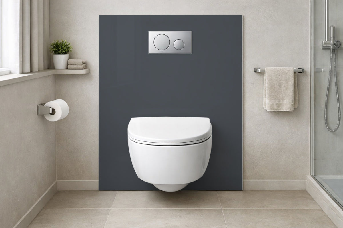 Toilettenrückwand Einfarbig RAL 7015 Schiefergrau