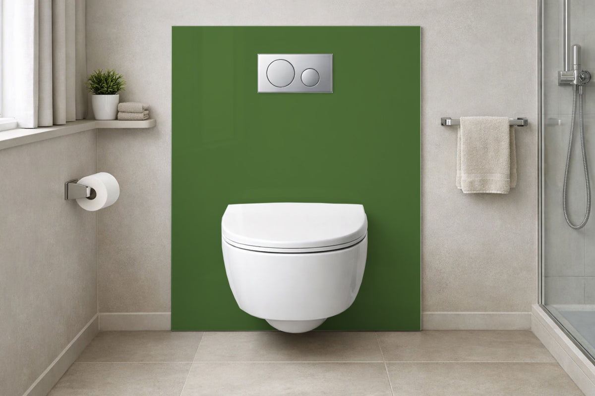 Toilettenrückwand Einfarbig RAL 6025 Farngrün