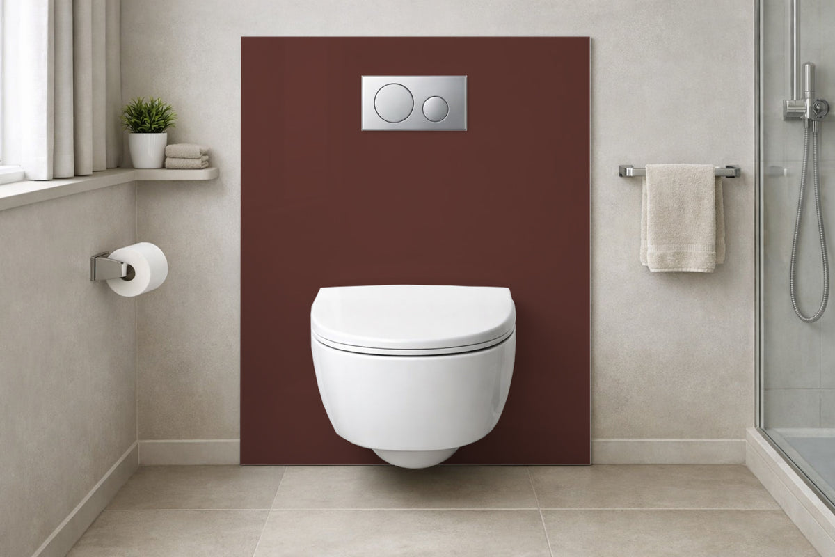 Toilettenrückwand Einfarbig RAL 8015 Kastanienbraun