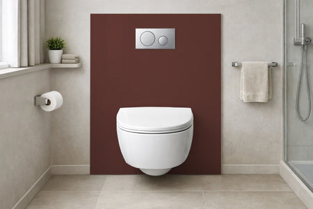 Toilettenrückwand Einfarbig RAL 8015 Kastanienbraun