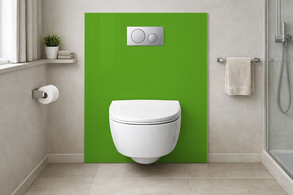 Toilettenrückwand Einfarbig RAL 6017 Maigrün